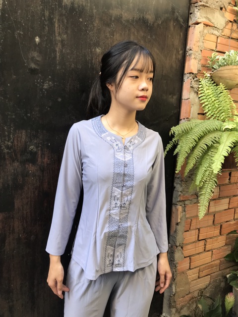 Đồ lam đi chùa vải thun cổ khoá _ có bigsize 80kg