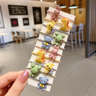 Set 10 dây cột tóc hoạt hình cho bé cute