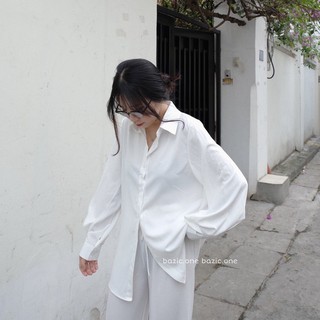 Áo sơ mi tay bồng cách điệu