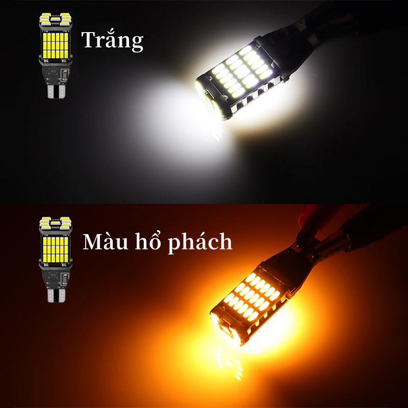 Bóng đèn LED lùi xe, ĐÈN LED T15 4014 45SMD, chuyên dành cho xe hơi chiếu sáng. siêu sáng, chất lượng tốt 100%.