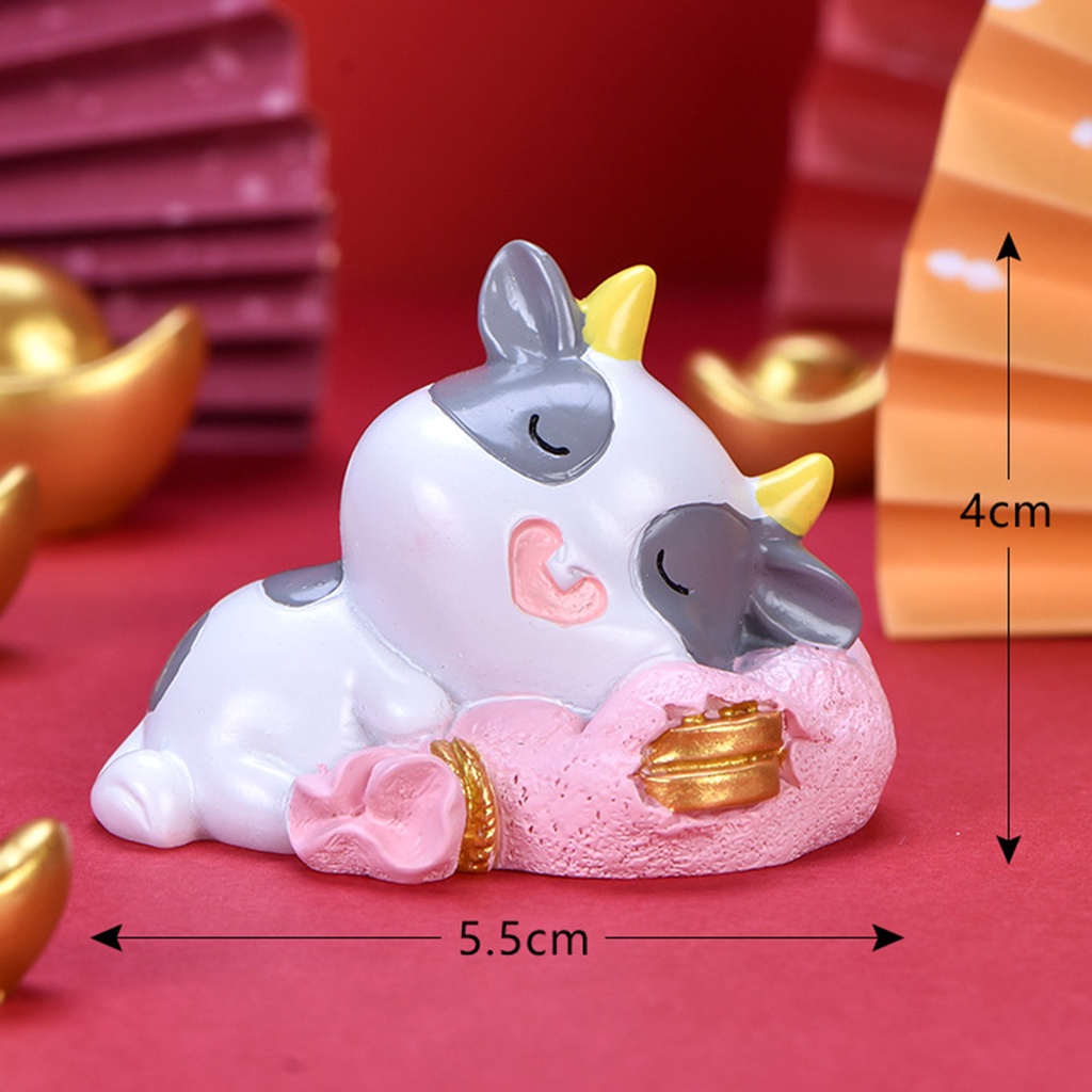 Mô hình bò sữa thu nhỏ trang trí phong cảnh/xe hơi/làm quà tặng tiện dụng