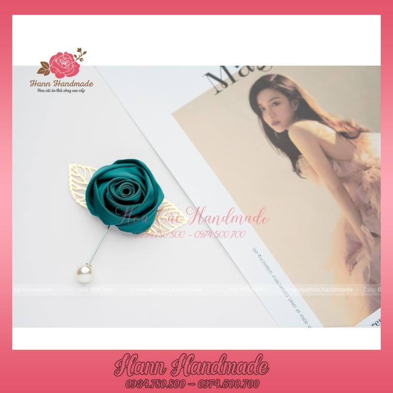 Hoa cài áo, trâm ghim cài váy nữ handmade phối phụ kiện cao cấp sang trọng [HANN- Hoa cài áo, pk thời trang]