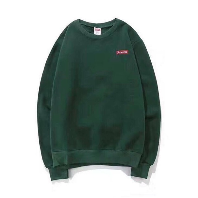 Áo sweater in supreme xanh rêu