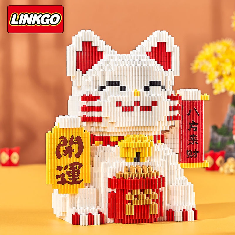 Mô Hình Chú Mèo May Mắn Lắp Ráp Đẹp Mắt