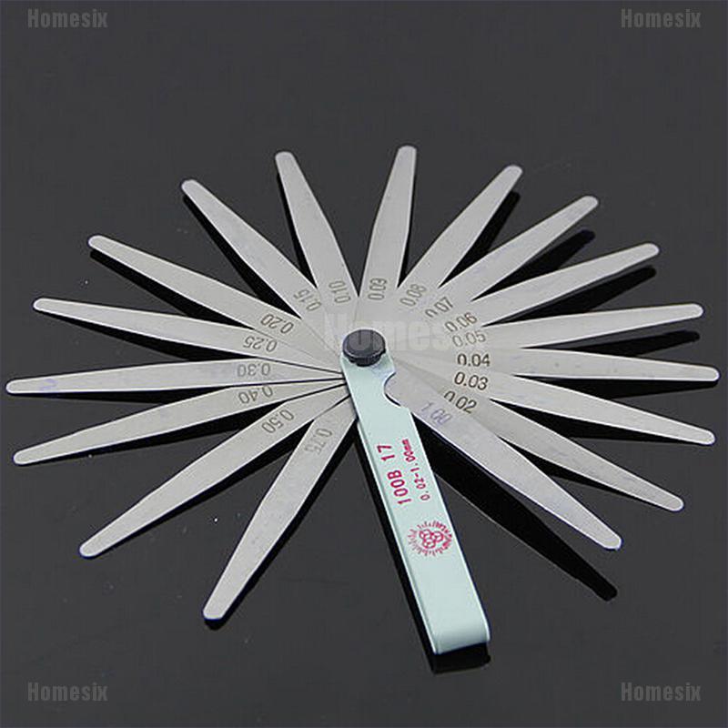 [zHMSI] Useful Metric Feeler Gauge Gap Filler Thickness Measurement Tool 17 tools Hot TYU