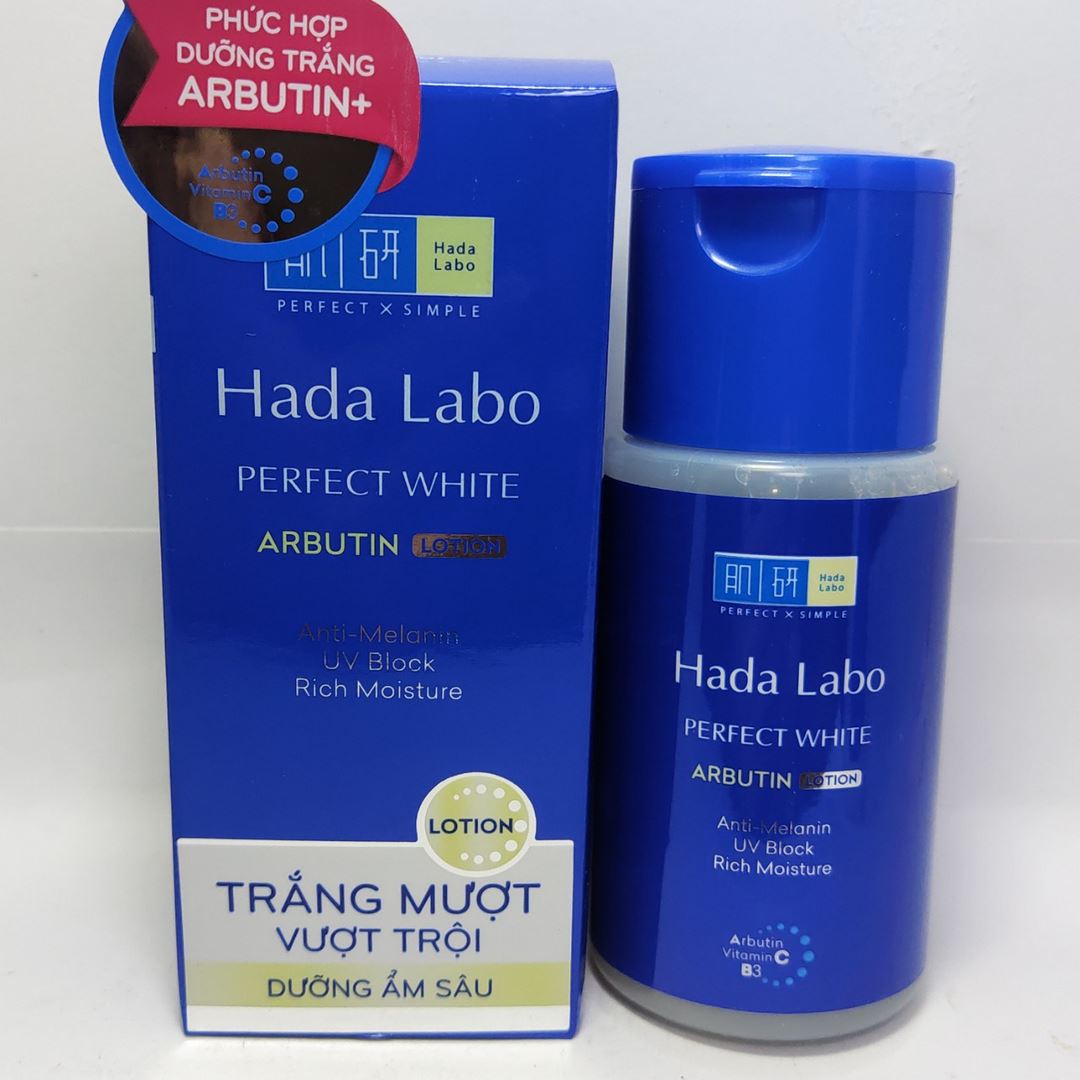 Kem dưỡng ẩm trắng da tối ưu Hada Labo Perfect white 50g [ tặng sữa rửa mặt Hada Labo ]