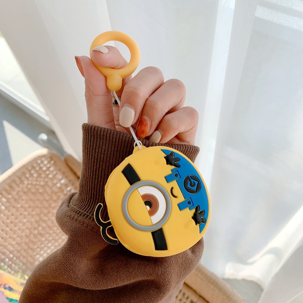 Vỏ Bảo Vệ Hộp Sạc Tai Nghe Bluetooth Samsung Galaxy Live/Pro/buds 2 Bằng Silicon Mềm Hình Minions 3D Dễ Thương