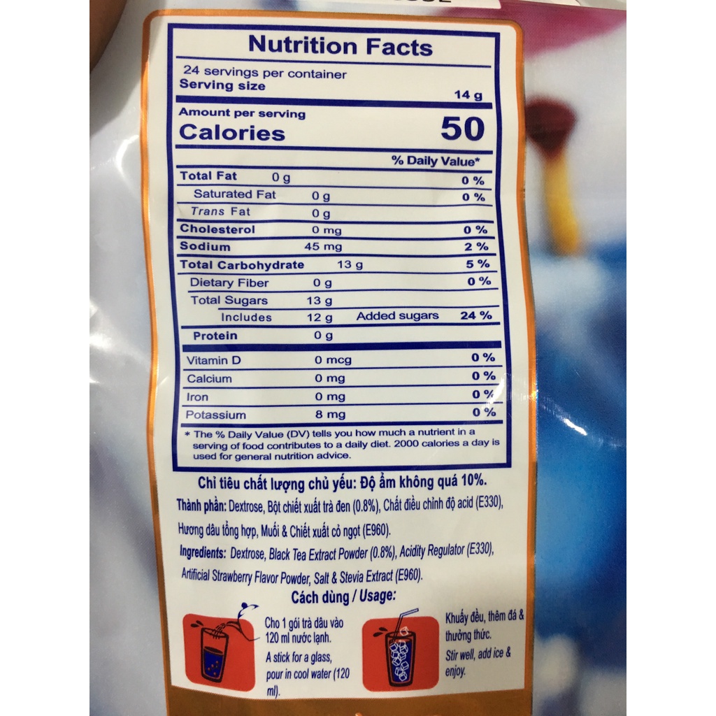 Bột trà hòa tan Cool Tea  24 gói x16g/ mẫu thử