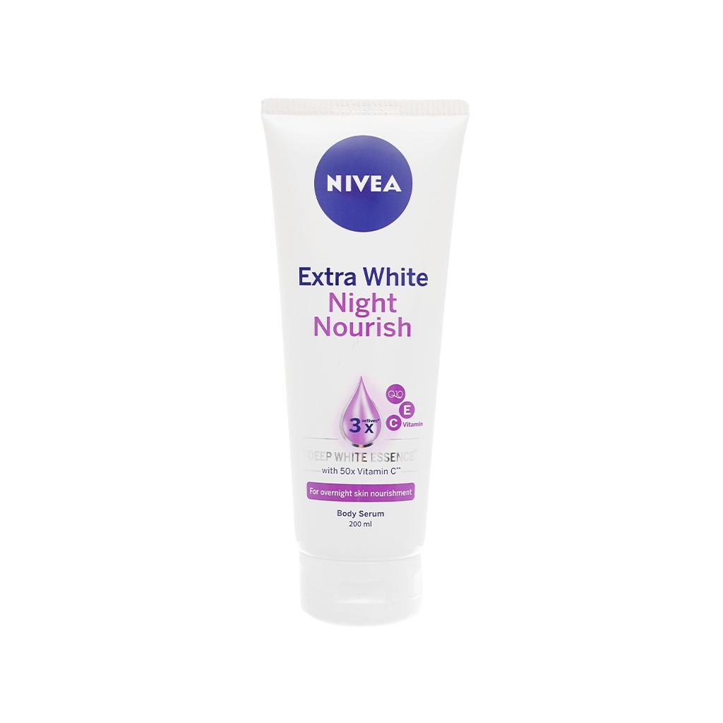Serum dưỡng thể trắng da Nivea Extra Bright Repair & Protect | Extra White Night Nourish 180ml