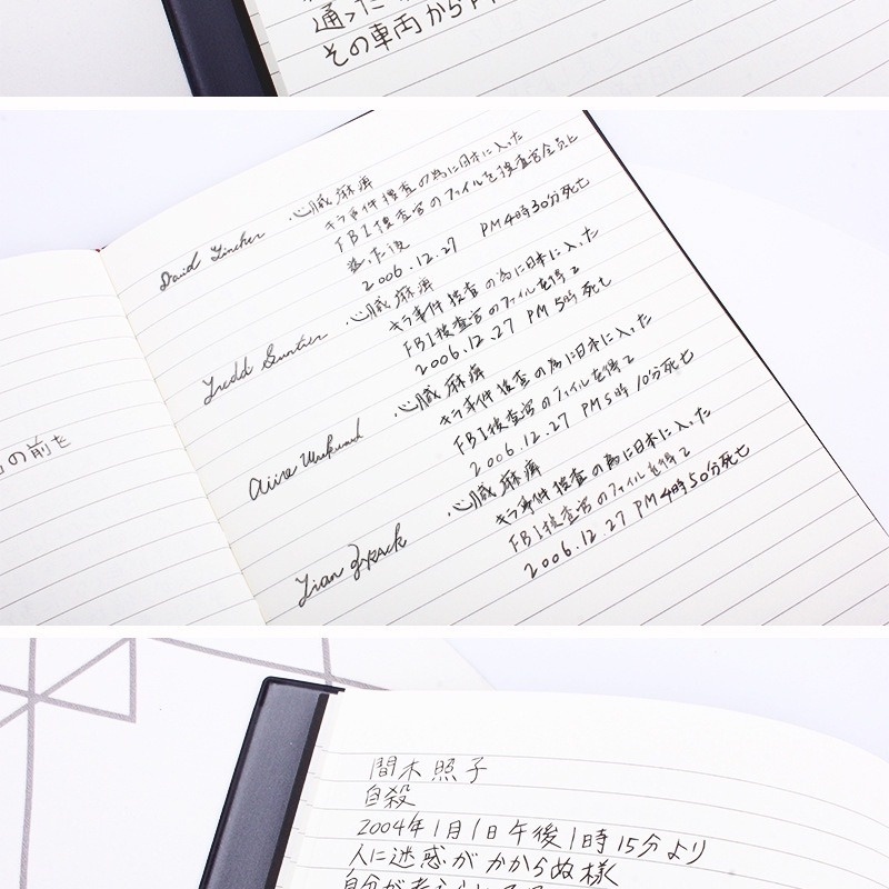 Sổ Tay Ghi Chú In Hình Anime Death Note Và Bút Lông Vũ + Vòng cổ Dành Cho Học Sinh