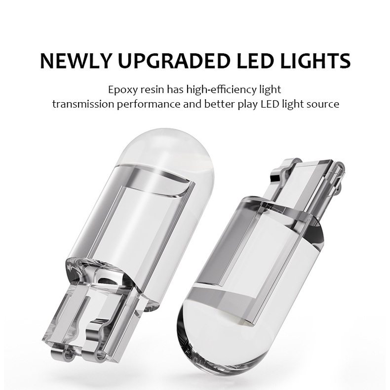 Set 10 Bóng Đèn LED Canbus W5W T10 Ánh Sáng Trắng 6000K 12V Cho Xe Hơi