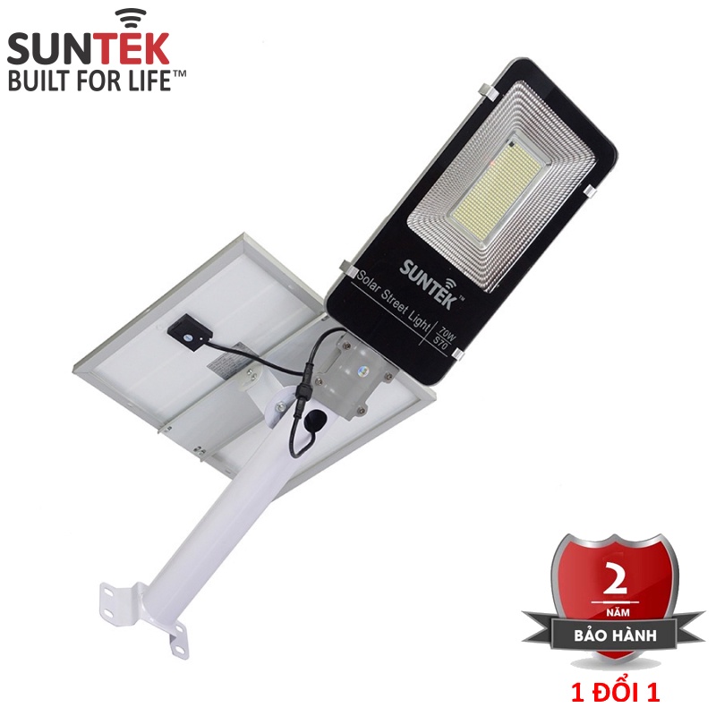 Đèn Đường Năng Lượng Mặt Trời SUNTEK LED Solar Street Light S70 70W - Hàng Chính Hãng - Bảo hành 2 năm 1 đổi 1