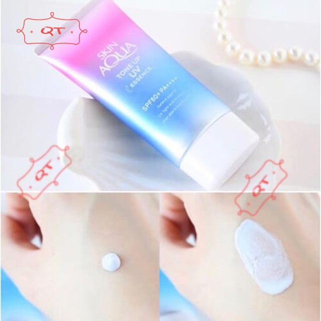 Kem chống nắng Nhật Bản Skin Aqua Tone Up UV Essence 80g không gây kích ứng phug hợp cho da nhạy cảm