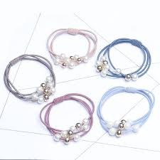 Dây Cột Tóc Nhiều Lớp Đính Ngọc Phong Cách Hàn Quốc Cho Nữ