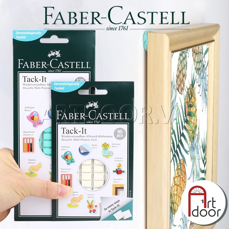 [ARTDOOR] Đất sét dính FABER CASTELL treo tranh, thủ công - TRẮNG (90 miếng)