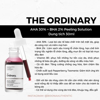 [The Ordinary] - AHA 30% + BHA 2% Peeling Solution