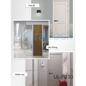 UL-P130 khóa cửa vân tay, khóa điện tử, tay nắm cửa an ninh 3 chức năng cho cả gia đình