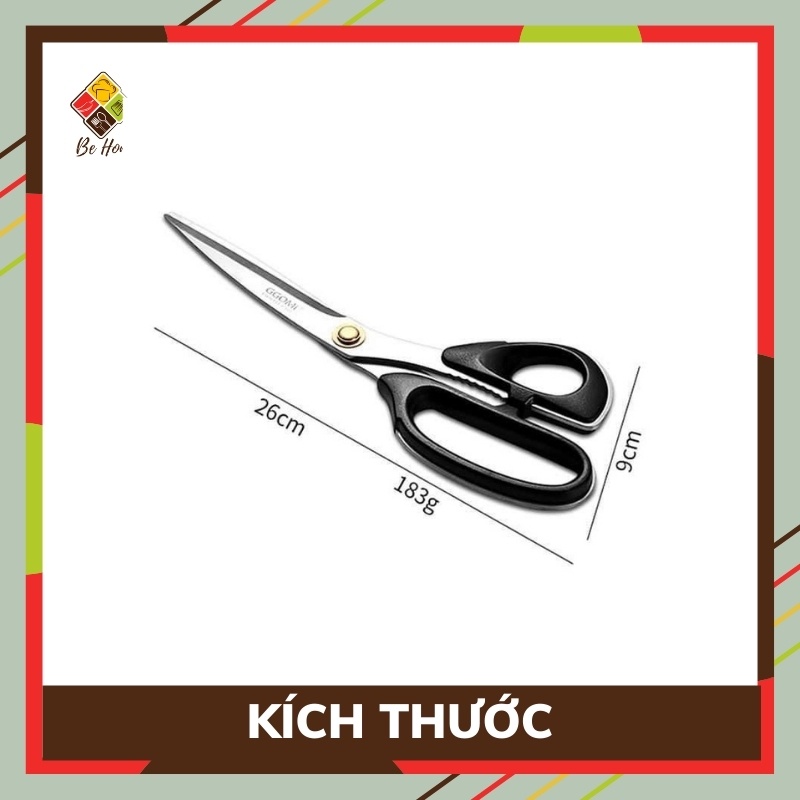 Kéo Cắt Thịt Nướng Hàn Quốc Gômi G130 BEHOMEMALL Kéo Cắt Thịt Cao Cấp Chuyên Dùng Cho Nhà Hàng Nướng Hàn Quốc