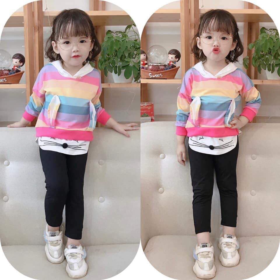 Bộ mèo cầu vồng siêu xinh cho bé gái - BCV
