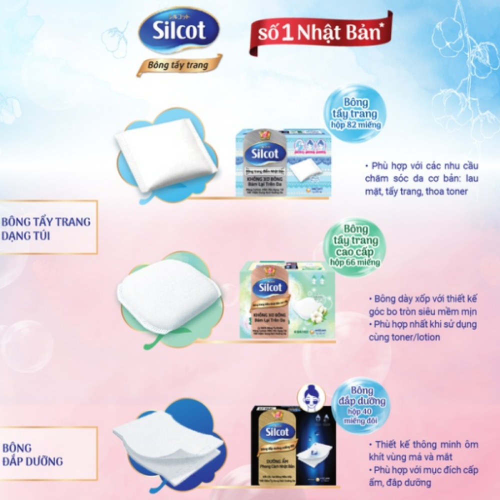 Bông tẩy trang Silcot