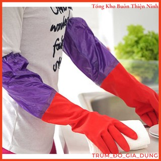 Găng tay cao su lót nỉ