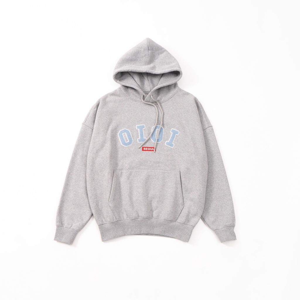 HOODIE PHONG CÁCH HÀN QUỐC LOGO THÊU BÔNG XÙ