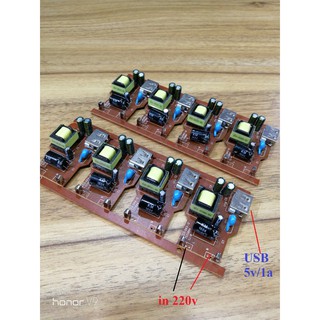 Mạch đổi nguồn 220v ra 5v1a không vỏ