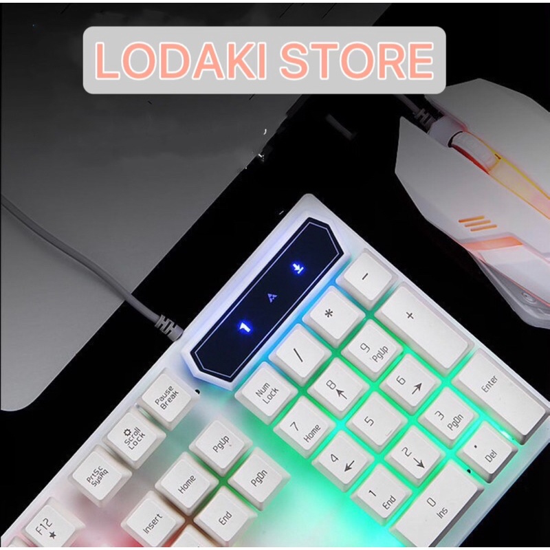 Bàn phím bộ bàn phím và chuột USB có dây chơi bàn phím chơi game phát sáng, bàn phím chống nước cảm giác cơ học nổi trội