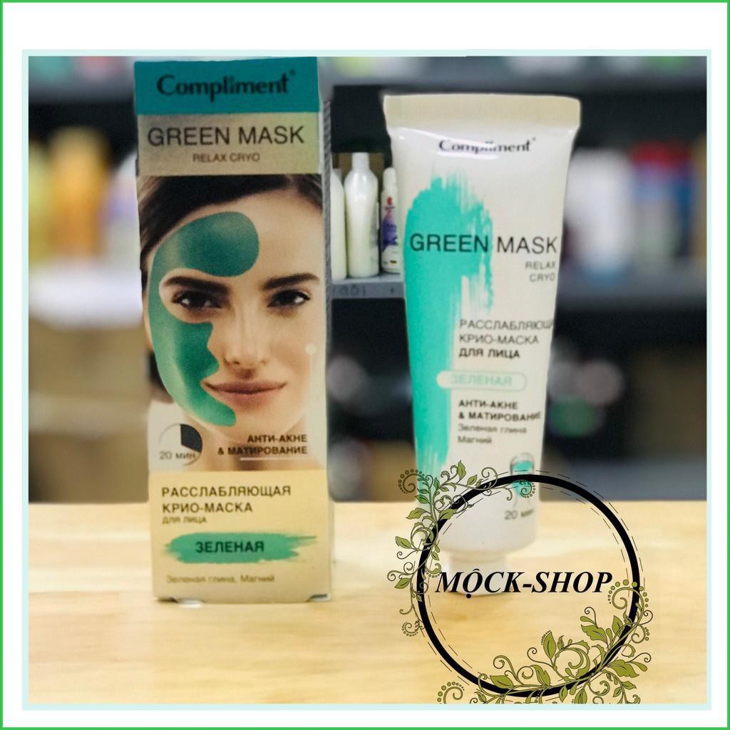 Mặt nạ giảm mụn Compliment Green Mask se khít chân lông, đều màu da