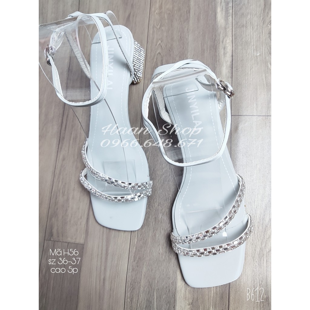 Sandal gót vuông QC HAAN Shop H56