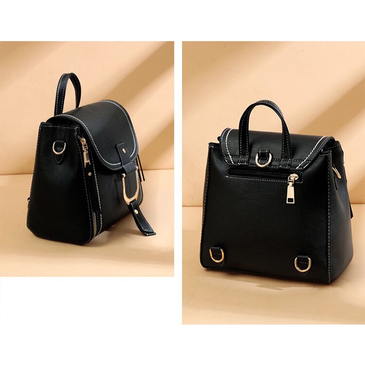 Ba lô Chuwanglin chất liệu da cỡ nhỏ đa năng thời trang cho nữ