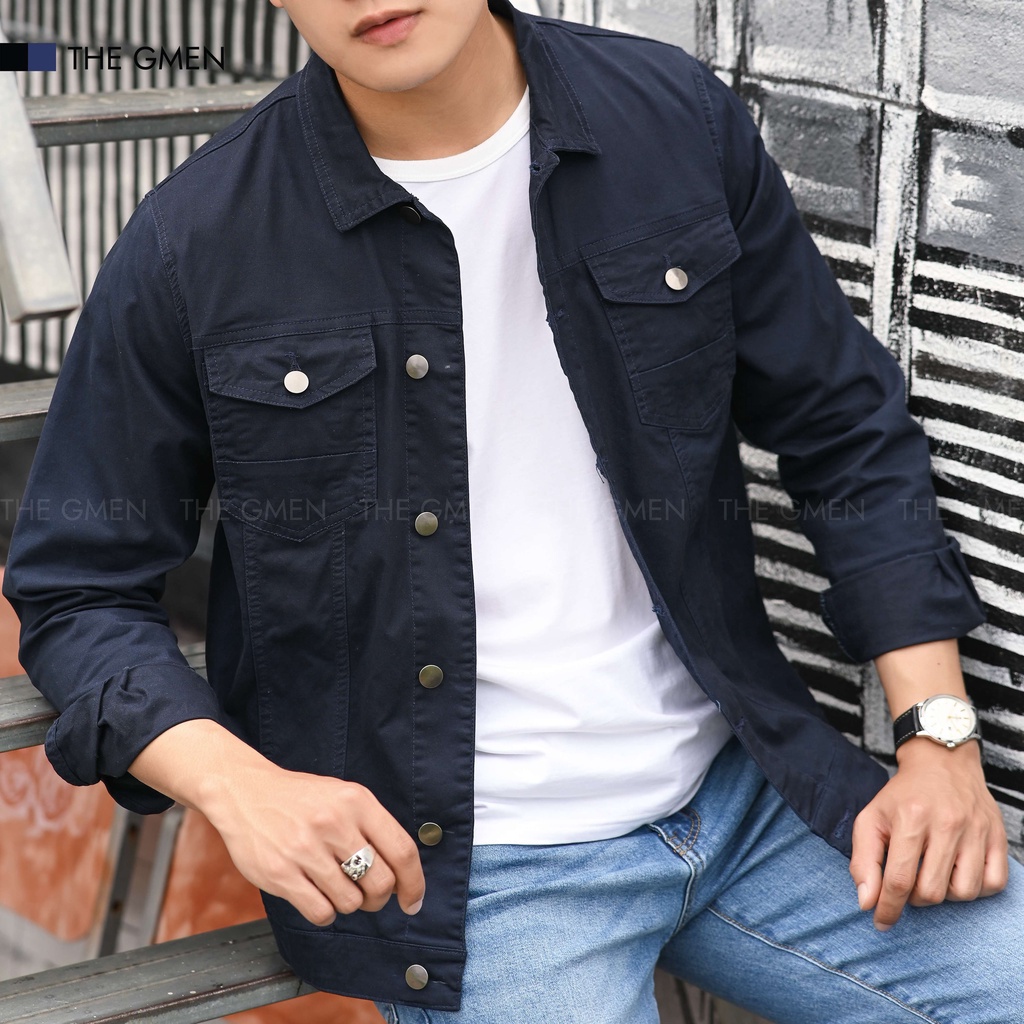 Áo khoác Simple Kaki Jacket THE GMEN chất liệu kaki đứng form, dễ phối đồ