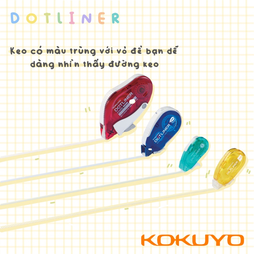 Băng Keo Kéo Đa Năng Dotliner Kokuyo 8.4MM*11M