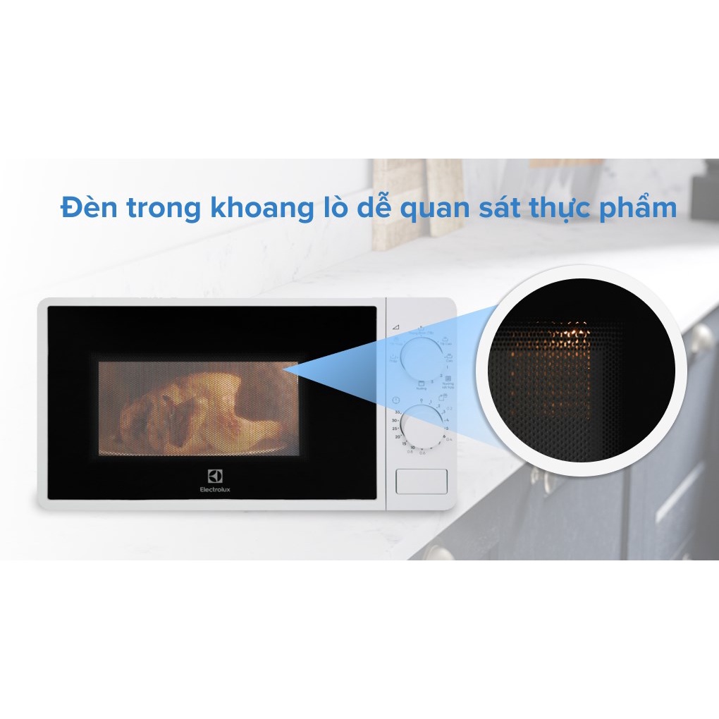 Lò vi sóng có nướng Electrolux EMG20K38GWP 20 lít - Smart House