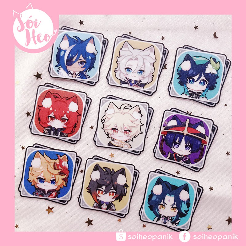 [MẪU MỚI] Sticker - Hình dán Genshin Impact / Arknight (nhiều mẫu)