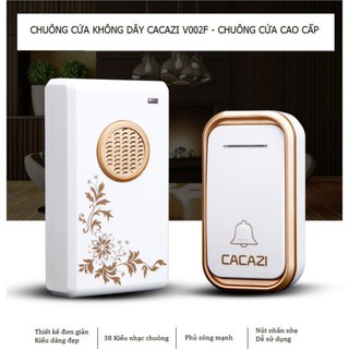 [RẺ VÔ ĐỊCH] Chuông Cửa Không Dây  CACAZI V002F Cao Cấp Chống Nước Kết Nối Tốt Từ 100m, Bảo Hành 9 Tháng Lỗi Đổi Mới