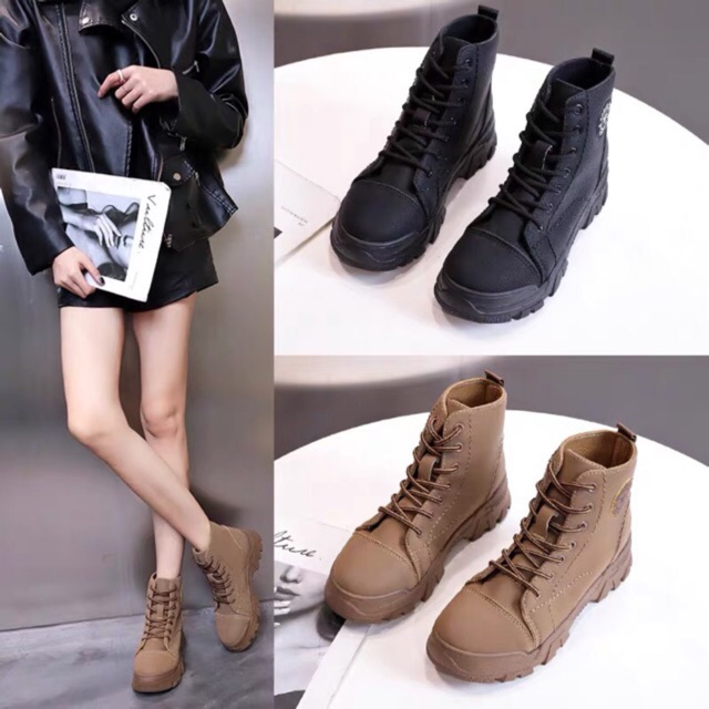 [Mã FASHIONGREEN15 giảm 10% tối đa 30k đơn từ 99k] Free Ship Giày Boot thể thao dáng chiến binh 2 màu cực đẹp