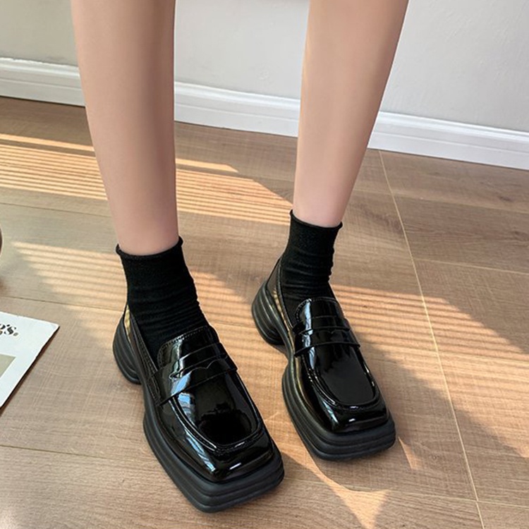 Giày Da Đế Dày Phong Cách Anh Quốc Thời Trang Cho Nữ