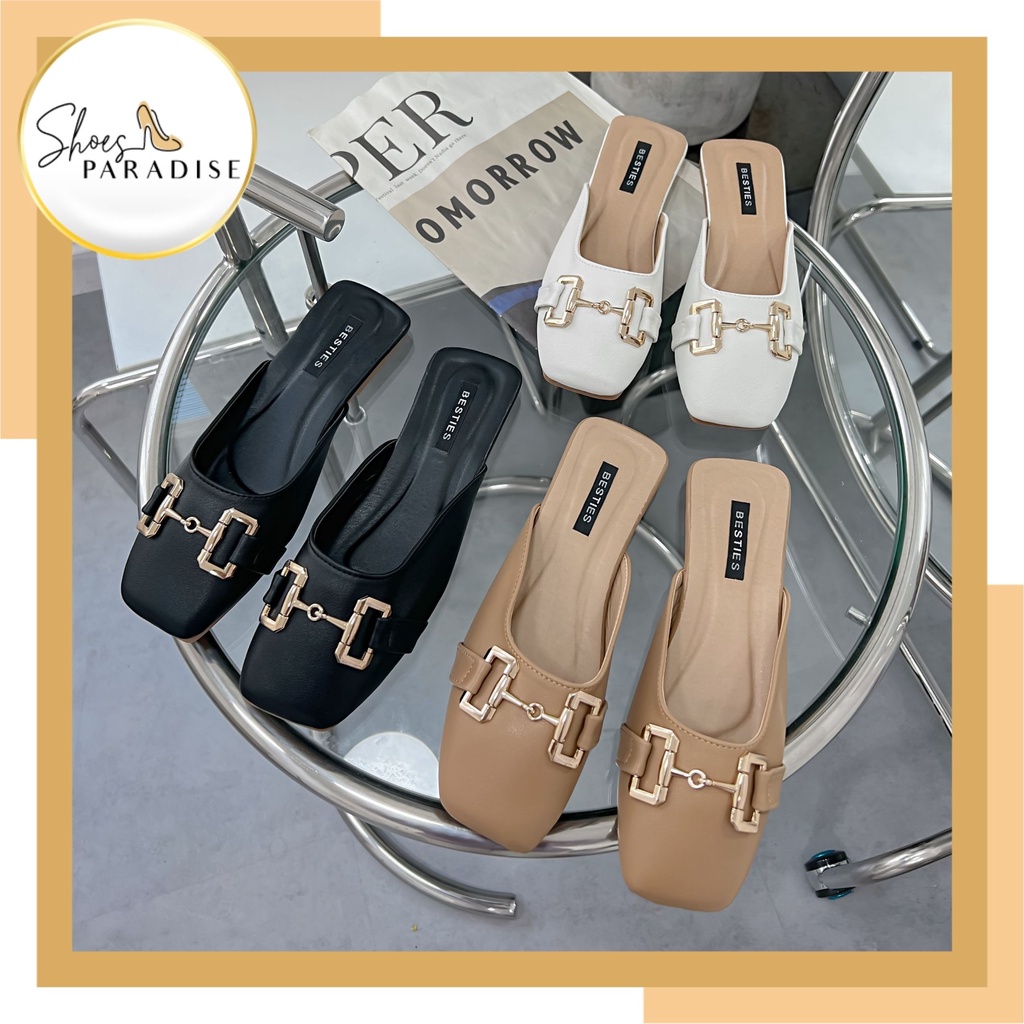Giày sục nữ mũi vuông đẹp dép sục giày nữ hàn quốc SHOES PARADISE L144