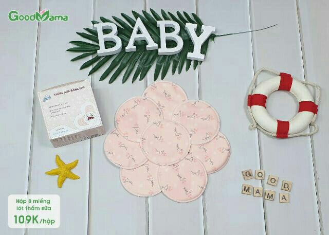Thấm sữa bằng vải Good mama  mẫu mới