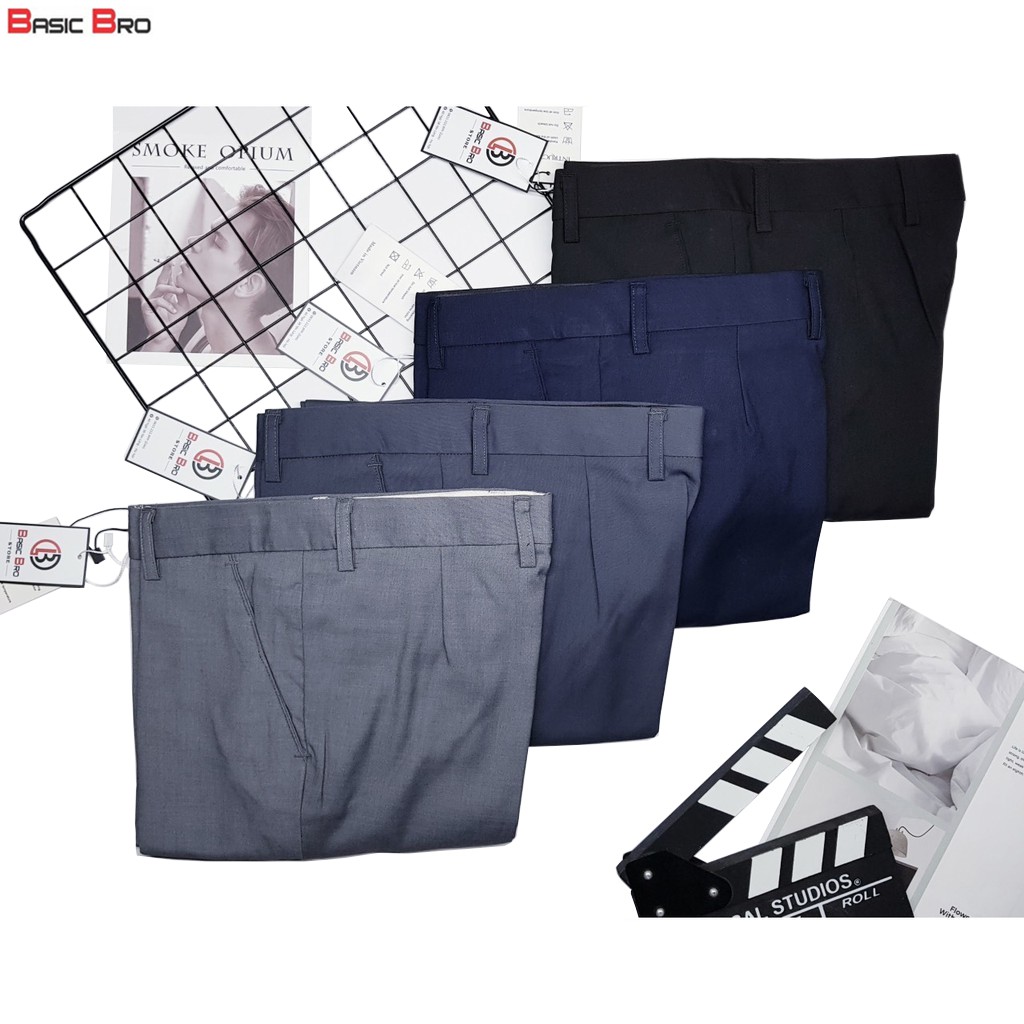 Quần âu nam ☘FREESHIP☘ Quần tây nam T91 mềm mịn dáng ôm slimfit xuất dư nối chuyền | BigBuy360 - bigbuy360.vn