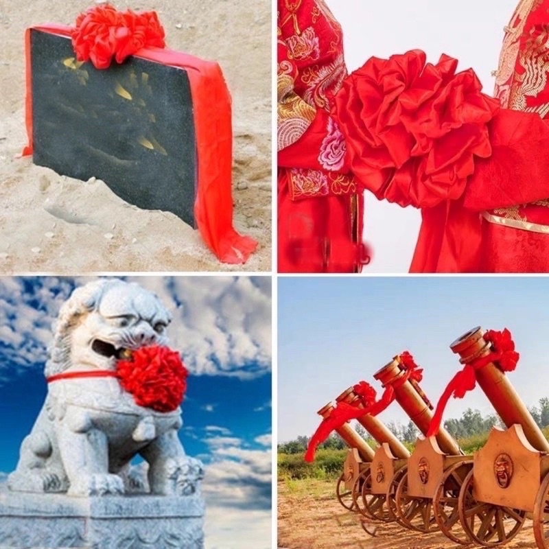 Quả cầu đỏ cổ trang tú cầu đỏ khánh thành