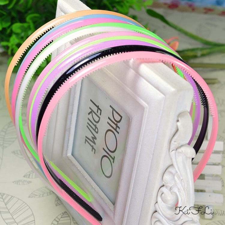 Dây Buộc Tóc Nhựa Màu Kẹo Ngọt Rộng 0.8 &quot;Cho Nữ KiFli