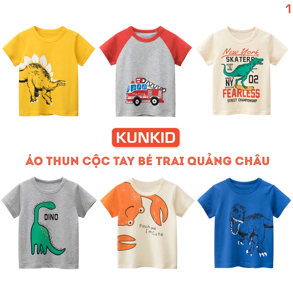 Áo thun bé trai xuất khẩu Châu Âu Áo phông trẻ em kunkid