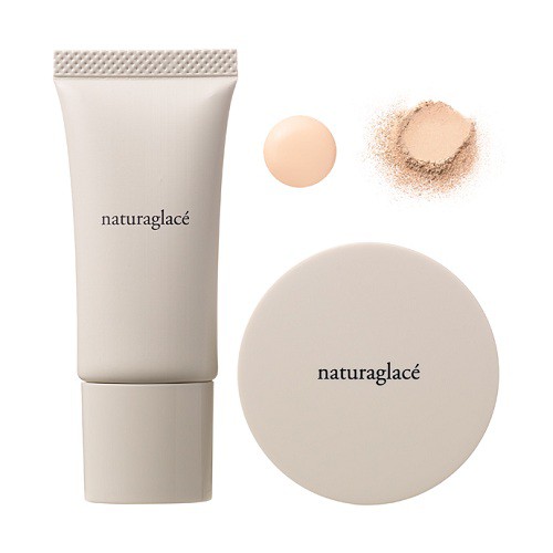 Bộ trang điểm mini hữu cơ naturaglacé Trial Set (gồm Kem nền 15g & Phấn phủ bột 3.5g) | BigBuy360 - bigbuy360.vn