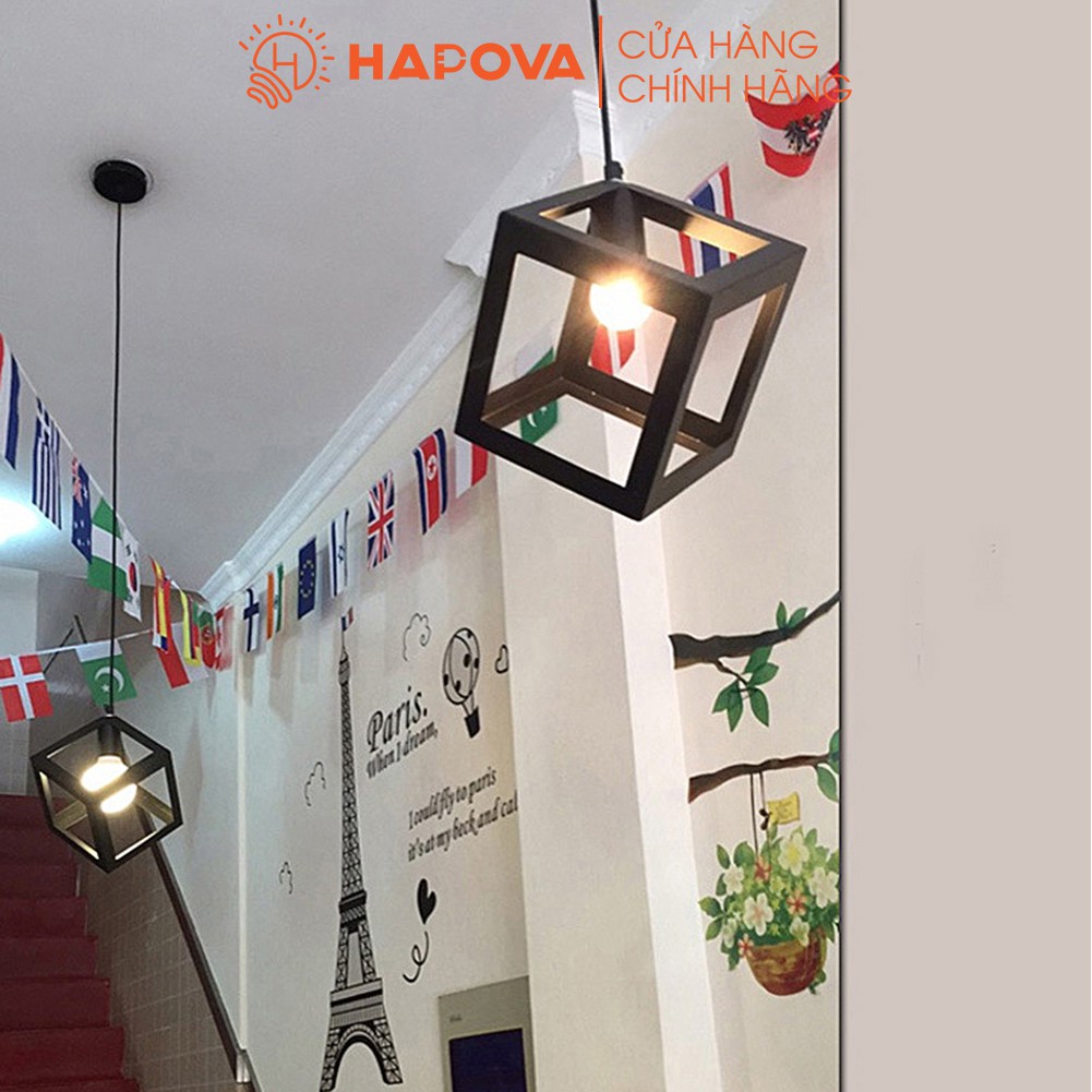 Đèn Thả trần, Đèn thả bàn ăn HAPOVA hình lập phương HAPOVA AGATHA 0068/1