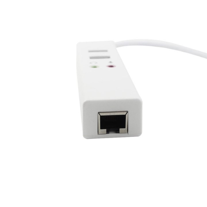 BỘ CHIA CỔNG USB ĐA NĂNG - HUB ĐA NĂNG CHIA 2 CỔNG USB 2.0 + CARD ÂM THANH + LAN RJ45