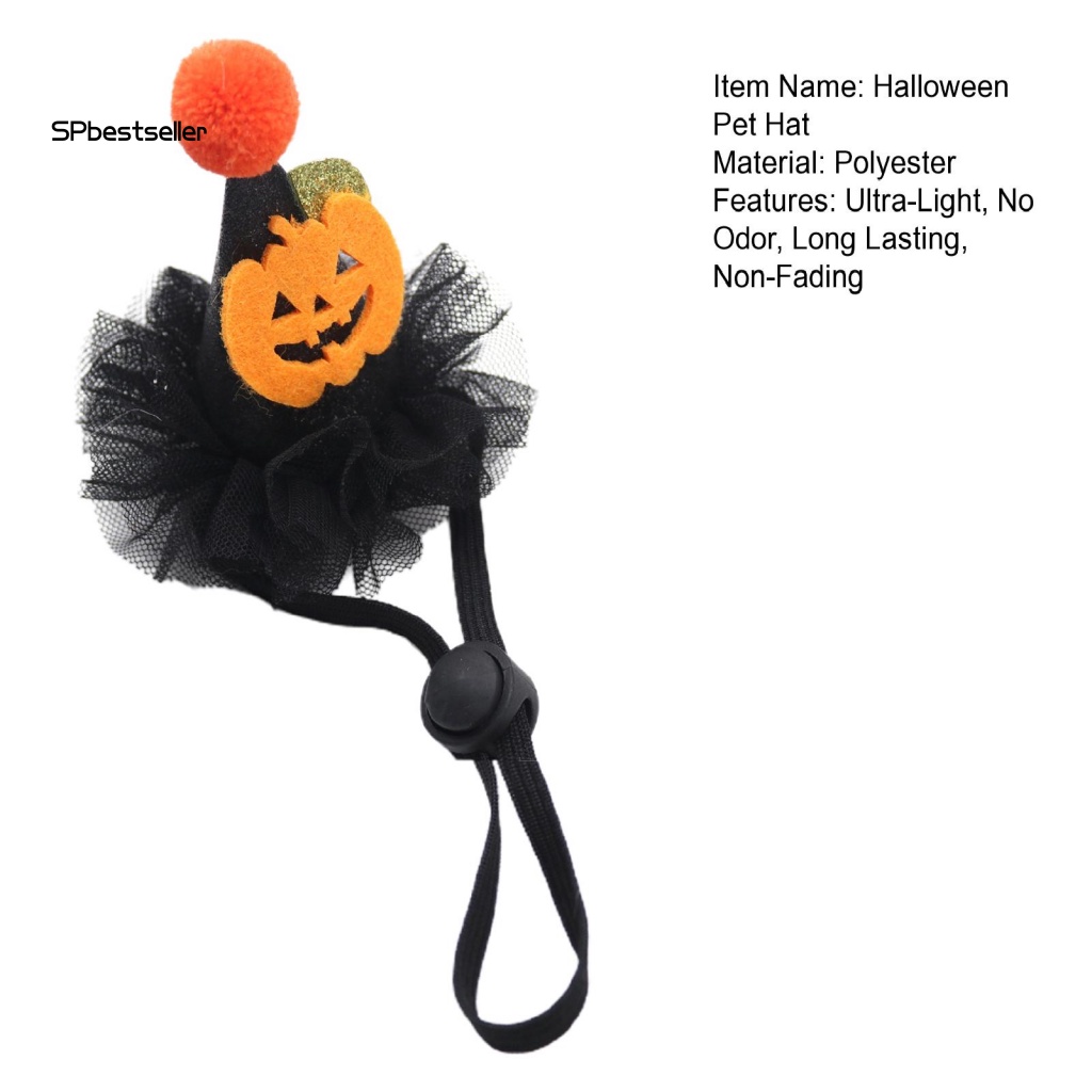 Mũ Đội Hóa Trang Halloween Có Thể Điều Chỉnh Dành Cho Thú Cưng