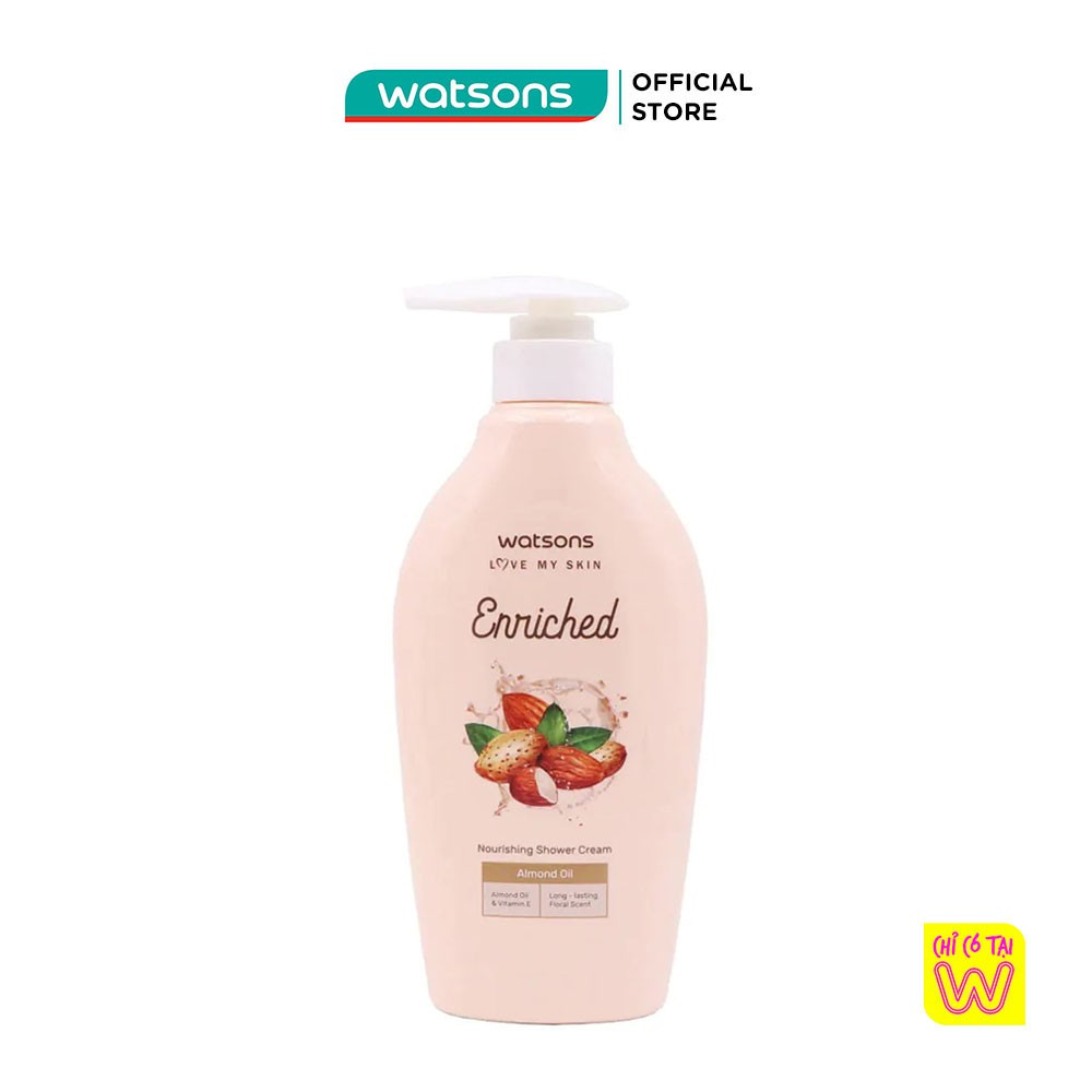 Kem Tắm Watsons Enriched Almond Oil Nourishing Chiết Xuất Dầu Hạnh Nhân Nuôi Dưỡng Làn Da 400ml | BigBuy360 - bigbuy360.vn