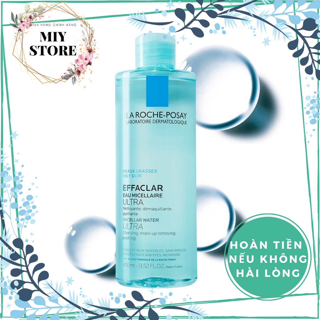 Nước tẩy trang La Roche-Posay,làm sạch sâu cho da dầu,da nhạy cảm Effaclar Micellar Water 400ml